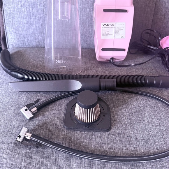 VARSK 4-in-1 Car Vacuum Cleaner /Portable Tire Inflator PINK 🌸 - Picture 6 of 14